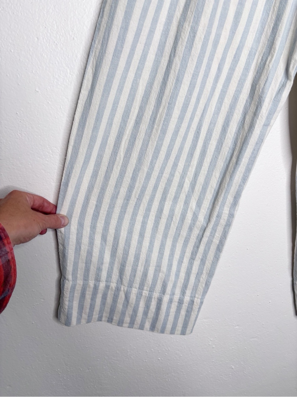 Madewell Huston Tie Waist Striped Linen Blend Wide Leg Cropped Pants Size S - Picture 8 of 9